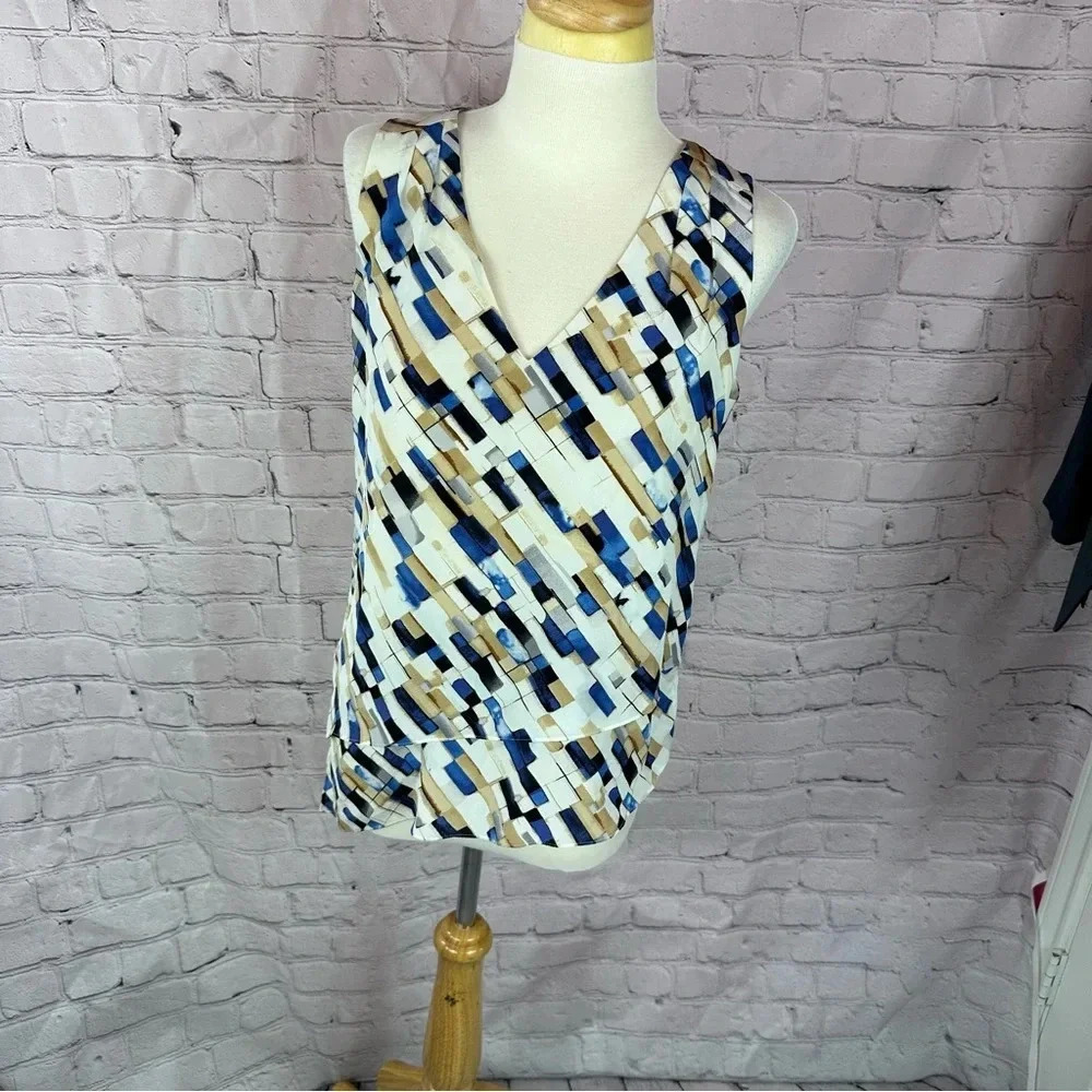 white house black market tank shell silk blouse sz small office business casual